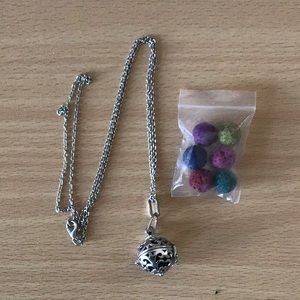 Essential oil diffuser necklace
